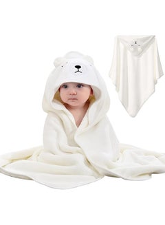 Buy Baby Bath Blanket Hooded Baby Towel 80x80cm Large Baby Bath Towel Absorbent Soft Baby Bath Blanket Cute Cartoon Animal Baby Towel for Boy Girl Baby in Saudi Arabia