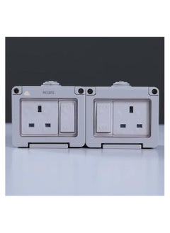 Buy Danube Home - Milano Water-Proof 13A 2Gang Switched Socket Singl in UAE