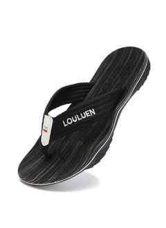 Buy Men's New Flip-flops Anti-skid Beach Shoes Black in UAE