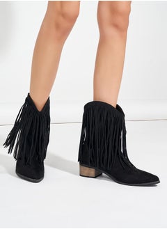 Buy Suede Look Tassle Accent Chelsea Boots in Saudi Arabia