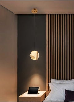 Buy Luxurious Gold Single Pendant Light 7120-1 with Built-in Triple Lighting | Elegant Ceiling Fixture for Modern Interiors in Saudi Arabia