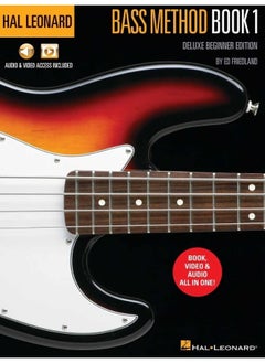 Buy Hal Leonard Bass Method Book 1: Deluxe Beginner Edition Audio & Video Access Inclu in UAE