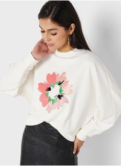 Buy Floral Printed Sweatshirt in UAE