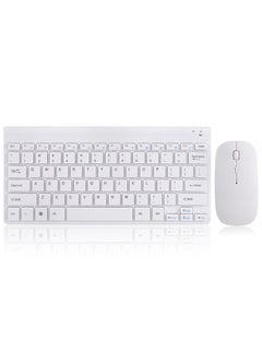 Buy Wireless Keyboard Mouse Combo Slim Chocolate KeysWhite-KB201 wireless set White-KB201 wireless set in Saudi Arabia