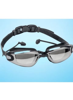 Buy M MIAOYAN HD adult electroplating swimming goggles anti-fog myopia large frame goggles men and women waterproof swimming glasses in Saudi Arabia