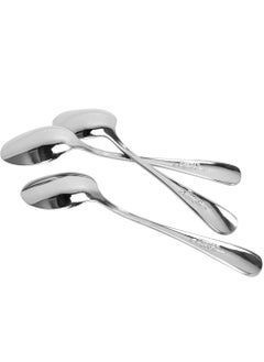 اشتري 3-Piece Tea Spoons14cm Cutlery Set Stainless Steel, Flavia Series Food Grade 18/10 Stainless Steel Durable Metal Silverware Mirror Finish Use for Home Restaurant And Hotel في الامارات