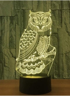 اشتري 3D Owl Ghost Light LED Desk Table Lamp 7/16 Color Changing Multicolor Night Light Kids Home Baby Room Sleep Light Decor Holiday Party Fashion GiftsTouch LED Multicolor Night Light for Kids في الامارات