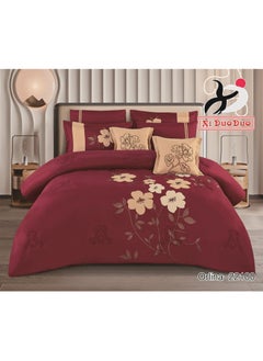 Buy Double-sided microfiber comforter set, 8-piece comforter, king size, 240 x 260 cm. in Saudi Arabia