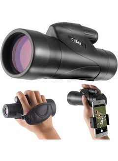 Buy Monocular Telescope, 12x50 ED Glass Monocular for Adult, Ultra HD Multi with High Powerful Coated, BAK4 Prism & Waterproof Suitable for Bird Watching Hunting Camping Wildlife -1250ED in UAE