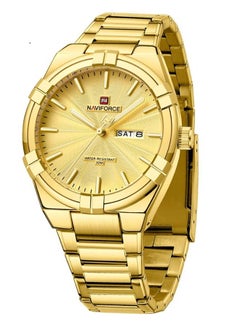 Buy Men's Water Resistant Analog Wrist Watch NF9218 Gold in Saudi Arabia