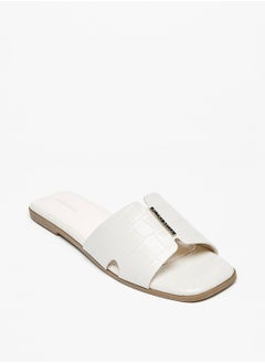 اشتري Textured Slip-On Sandals في السعودية