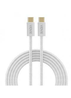 Buy Vidvie Type-C to Type-C Data Cable CB4011CandC (White) – 200cm in Egypt