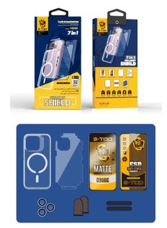 Buy Integrated protection package 7 in 1 compatible with IPhone 15 pro in Saudi Arabia