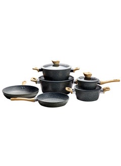 Buy Maifan stone wok marble non-stick pan frying pan milk pot soup pot household pot set in Saudi Arabia