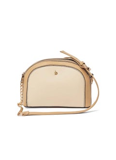 اشتري Fancy Faux Leather Logo Embellished Bag With Chain Shoulder Strap في مصر