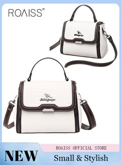 Buy Crocodile Pattern Shoulder Crossbody Bag Fashion Elegant Exquisite Multi-pocket Charm High-Quality Texture Fabric Handbag for Women/Mother/Girl Friend Gift Black in Saudi Arabia