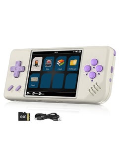 Buy RG28XX Handheld Game Console 2.83 inch 640*480 IPS Screen Linux System 3100mAh Video Retro Player Support HDMI Output TV 2.4G Wireless/Wired Controller Supports Music Video Player (White) in UAE