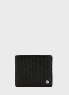 Buy Weaved Logo Textured Wallet in UAE