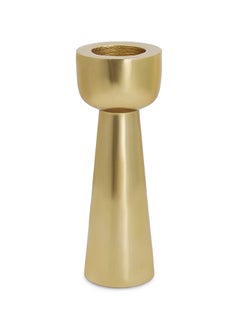 Buy Due Candle Holder, Gold - 6.5x17.5 cm in UAE