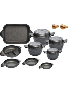 Buy Set of Casserole 36+ 4 Duck coverings + 4 duck dish (18.20.24.30) -Black in Egypt