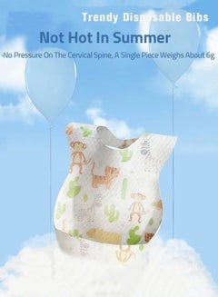 Buy 40pcs Baby Disposable Travel Bibs for Girls and Boys with Individual Package - Soft, Leak Proof & Convenient in UAE
