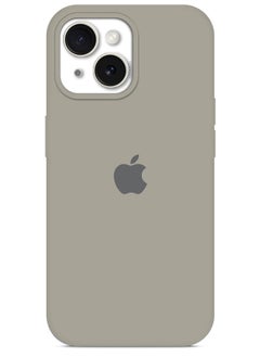 Buy iPhone 15 Case Silicone Case Cover Durable and Anti Scratch Back Cover Grey in UAE