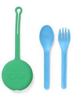 اشتري 2-Piece Kids Utensils Set With Case في السعودية