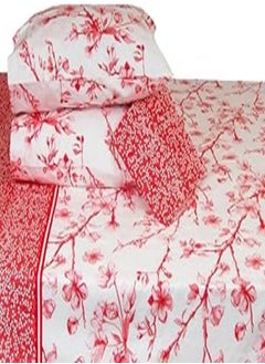 اشتري Family Bed 1021 Flat Bed sheet Set 100% Cotton 3 pieces size 180 x 250 cm في مصر