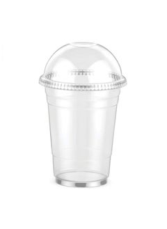 Buy Set Of Plastic Cold Drink Cups With Round Lids in Saudi Arabia