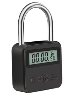 Buy Metal Timer Lock, USB Rechargeable Timer Padlock, LCD Display Multi Function Electronic Time, 99 Hours Max Timing in Saudi Arabia