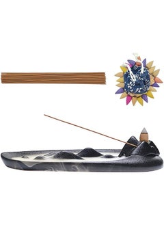 Buy Ceramic Mountain River shapeIncense Smoke Cone Burner with Sticks in UAE