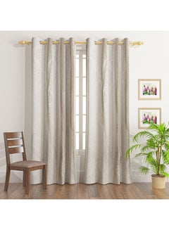 Buy Devenport Textured Curtain Pair 240 x 135 cm in Saudi Arabia