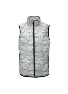 اشتري Factory air conditioning fan suit summer new camouflage fan suit vest USB charging treasure air conditioning suit cross-border White camouflage (excluding accessories) في الامارات