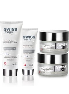 Buy Swiss Image Brightening Skin Care Routine - Face Wash 200ml ,Face Mask 75 ml, Day Cream 50ml & Night Cream 50ml For All Skin Types, Enriched with Niacinamide For Radiant & Glowing Skin in UAE