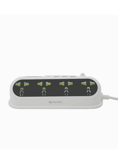 Buy Fast Charging 4 Power Socket with 3 USB and 1 PD White in Saudi Arabia