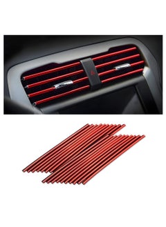 اشتري 20 Piece Car Air Conditioner Decoration Strip with PVC Material, Red في السعودية