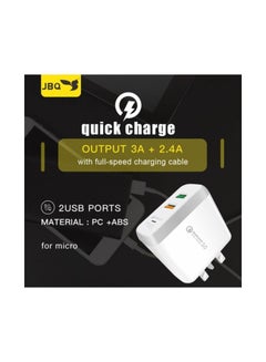 Buy Travel Charger Micro With Type-C Data Cable in UAE