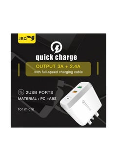 Buy Travel Charger Micro With Type-C Data Cable in UAE