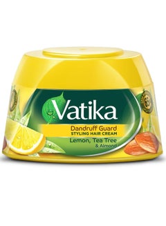 Buy Vatika Naturals Dandruff Guard Styling Hair Cream With Lemon, Tea Tree & Almond -140 ml in UAE
