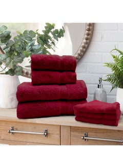 Buy Home Essentials (Maroon) Luxury Bath Sheet (90 x 180 Cm -Set of 1) 100% Cotton, Highly Absorbent and Quick dry, Hotel and Spa Quality Extra Large Bath Towel with Horizontal Striped Dobby -550 Gsm in UAE