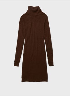 Buy Turtle Neck Knitted Dress in UAE