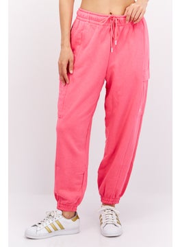 Buy Women Relaxed Fit Drawstring Outdoor Cargo Sweatpants, Pink in UAE