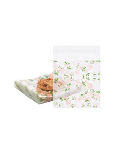 Buy Self Adhesive Cookie Bags, Plastic Clear Treat Bags Sealable Candy Bags for Packaging Candy Cookies Bakery Party Favor Gift Giving, Small Bags for Cookies, Sweets, Jewelry (Floral Rose, 3.9 x 3.9") in Saudi Arabia