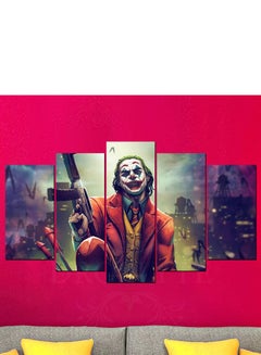 اشتري 5 Piece Joker Wall Art "Gun standing proud out of Crowd" Decorative Wall Art Wall Decor Card Board MDF Home Decor 100CM x 60CM في السعودية