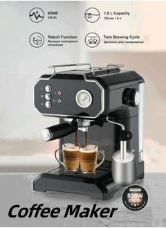 Buy Italian coffee machine household small semi-automatic high-pressure steam coffee machine multi-function milk foaming office coffee machine in Saudi Arabia