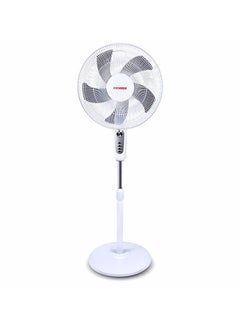 Buy Pedestal Fan Oscillating 60W Electric Stand Fan 3 Speed Quite Cooling Fan For Indoor And Outdoor 16 Inch in Saudi Arabia
