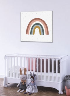 اشتري Framed Canvas Wall Art Stretched Over Wooden Frame, Rainbow Painting, For Home, Living Room, Office Decor في السعودية