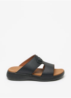 Buy Men's Textured Slip-On Arabic Sandals in Saudi Arabia