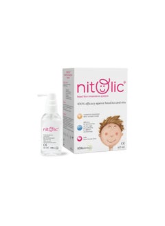 Buy Nitolic Lotion 50ml Spray Lotion Head Lice with Removal Comb in UAE