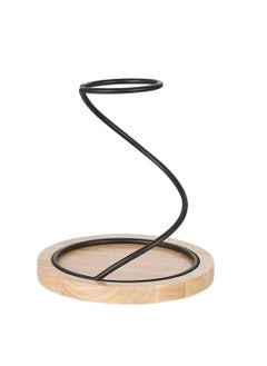 اشتري LiyingSteel Pour Over Coffee Maker Stand with Wooden Base for Coffee Connoisseurs, Coffee Dripperholder في الامارات